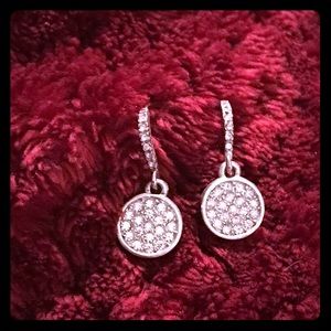 Silver toned crystal earrings by Lia Sophia